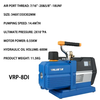 Naujo tipo oro kondicionavimo sistema dulkių siurblys VRP-8Di / VRP-8DV protingas skaitmeninis displėjus, vakuuminis siurblys R32 / 1234YF mašinos