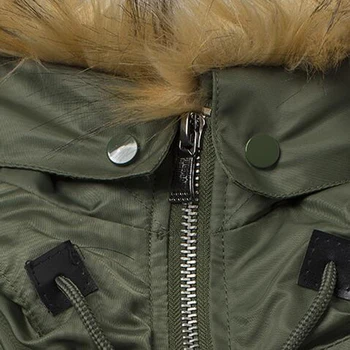 2020 m. Žiemos N3B Puffer Jacket Vyrai Ilgai Kanada Kailis Karinės Kailio Gaubtas Šiltas Tranšėjos Kamufliažas Taktinis Bombonešis Armijos korėjos Parko