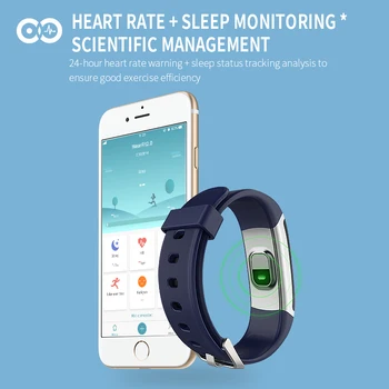 Lerbyee T6 Smart Žiūrėti Kūno Temperatūra, Širdies ritmo Monitorius Fitneso Žiūrėti Skambučių Priminimas Sporto Smart Žiūrėti 