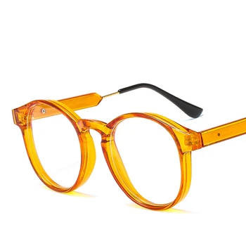 2019 Retro Apvalūs akiniai, akiniai rėmeliai Moterims, Vyrams, Prekės Dizainas, Skaidri Moterų Vyrai padirbtus akinius Mados akiniai