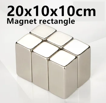 1PCS Magnetas stačiakampio formos 20 x 10 mm juostos didelis magnetas Nd-Fe-B ir didelio stiprumo magnetas