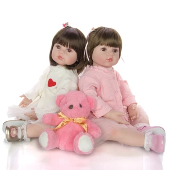 KEIUMI 2020 m. Naujo Dizaino Reborn Baby Doll 24 Colių Minkštas Silikoninis Realistinis Reborn Baby Dvyniai Princesė Lėlės, Žaislai, Gimtadienio Dovanos