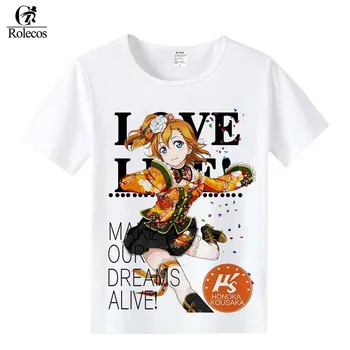 Rolecos Japonų Klasikinių Anime Lovelive Cosplay Kostiumų Tojo Nozomi Minami Kotori Ayase Eli Cosplay marškinėliai Medvilnės Atsitiktinis Marškinėliai