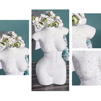 Body Art Dizaino Gėlių Vaza Puodą Nuogi Moterų Skulptūros, Vazos Gyvenimo Kambario, Miegamasis Darbalaukio Papuošalai, Namų Biuro Apdailos
