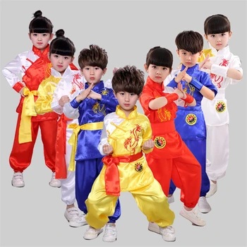 8Style Tradicinės Kinų Apranga Vaikams Kungfu Wushu Chi Vienodas Shaolin Kovos Menų Etapo Rezultatus Kung fu Kostiumai