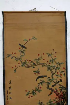 Retas Senas Kinų QingDyansty Pažymėkite tapyba,antis,išskirtinį dizainą,Ranka raižyti,Senovės,nemokamas pristatymas