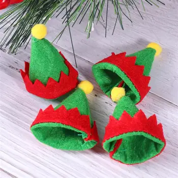 12pcs Mini Kalėdų Elf Kepurės Dizaino Saldainis Skrybėlės Dekoro Mielas Neaustinių Saldainiai Pakavimo Skrybėlės Kalėdų Namų Shop Parduotuvėje