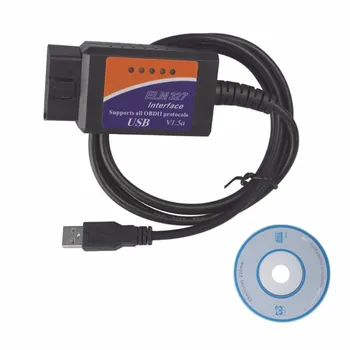 ELM 327 DN V1.5 USB Sąsaja OBDII GALI, AUTOBUSŲ Skaneris ELM327 USB OBD2 Auto automobilių Diagnostikos Įrankis