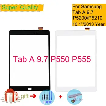 Samsung Galaxy Tab 9.7 P550 P555 Jutiklinis Ekranas skaitmeninis keitiklis Pulto Jutiklis Tablet SM-P550 SM-P555 Priekinės Stiklo Pakeitimo