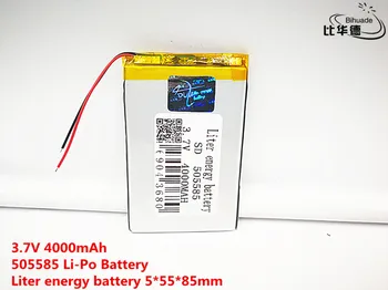 Litro energijos baterija Gera Qulity 3.7 V,4000mAH,505585 Polimeras ličio jonų / Li-ion baterija ŽAISLŲ,CENTRINIS BANKAS,GPS,mp3,mp4
