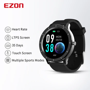 EZON L829 Smart Watch Širdies ritmo Monitorius Miego Stebėjimo 1.3 Colių Jutiklinis Ekranas IP68 Skaitmeninio Sporto Žiūrėti