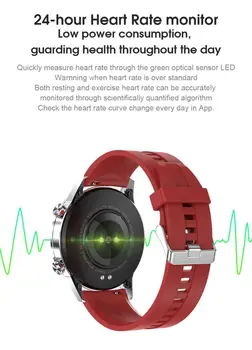 2020 L16 Smart Watch Vyrų EKG PPG Bluetooth Kraujo Spaudimą, Širdies ritmą Tracker Pranešimą Skambučių Priminimas Puikaus Dizaino Prasme Žiūrėti