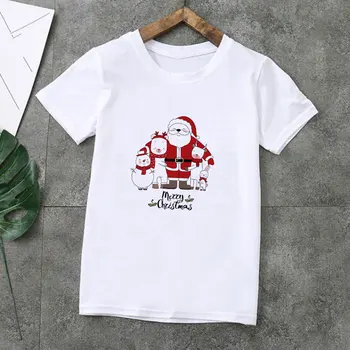 Berniukams, Mergaitėms trumpomis Rankovėmis Marškinėliai Animacinių filmų Kalėdų Juokingas ŠUNŲ T Shirt Baby Girl Viršūnės Vaikai Tees Vaikų Marškinėlius 