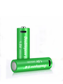 8Pcs Naujų 1,5 V 3400mWh AA įkraunamos baterijos, USB įkraunama ličio baterija Micro USB kabelis greito įkrovimo
