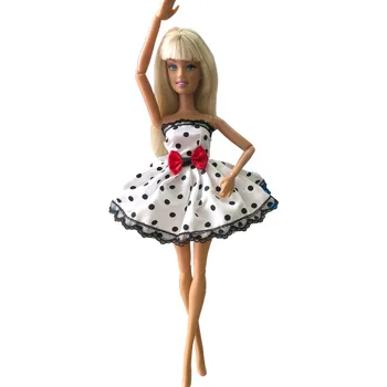 NK 5 Vnt/Set Lėlės Suknelę Rankų darbo Drabužių Mados Apranga Trumpą Suknelę Šalis Suknelė Barbie Lėlės Priedai 