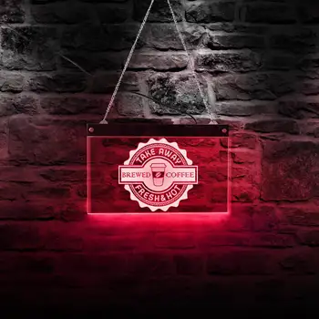 Kavos Pupelių Stačiakampio Akrilo LED Neonas Pasirašyti Valdybos Kavos Kultūros Elektros Nakties Šviesos Sienos Ekranas Pasirašyti Dovana Kavos Mėgėjas