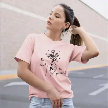 Būti Natūra Sau Moterys T-shirt Išsaugoti Bites Merginos Marškinėlius Vasaros Mados Tee Marškinėliai Apsaugoti Aplinką Ponios Viršūnes Lašas Laivas