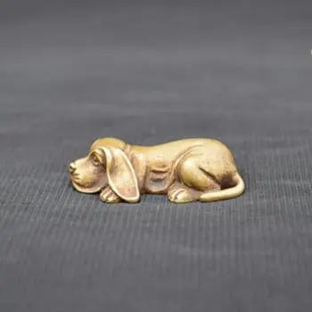 Kolekcionavimas Kinijos Žalvario Raižyti Zodiako Gyvūnų, Šunų Išskirtinį Mažas Pakabukas Statulos