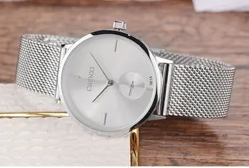CHENXI Prekės Plono Full Steel Silver Moterų Kvarcinis Laikrodis Mažas Ratukas Konstrukcijos Moterų Žiūrėti Mados Vandeniui Ponios Laikrodžiai