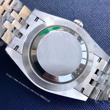 Prabangos prekės mechaninė automatinė žiūrėti vyriški laikrodžiai vyrams 40mm aliuminio bezel šepečiu apyrankę 4