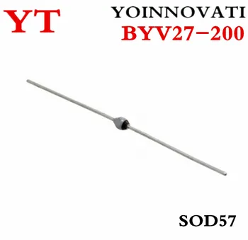 100vnt/daug BYV27-200 BYV27 DIODŲ LAVINA 200V 2A SOD57 IC.