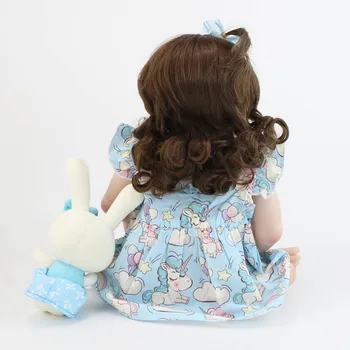 55cm Full Silikono Reborn Baby Doll Žaislas Mergina Tikroviška Vinilo Naujagimių Princesė Kūdikiams Bebe Maudytis Žaislas Puikus Gimtadienio Dovana