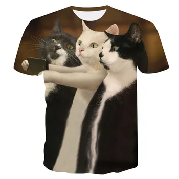 3D Tarp Mūsų Vaikai T-Shirt Spausdinti Merginos Juokinga Drabužius Berniukų Kostiumai Vaikams Tshirts Mielas gyvūnų Viršūnes Mergaitėms 2021 M. Vasaros