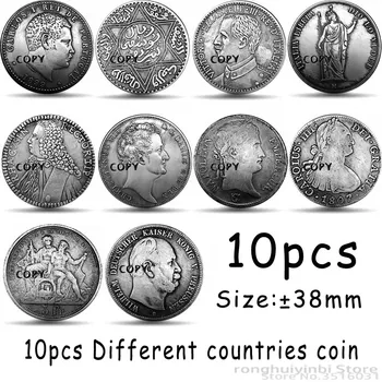 10vnt Skirtingų Šalių Kopijuoti Monetų Kolekciją Dovanų Antikos Imitacija Monetas