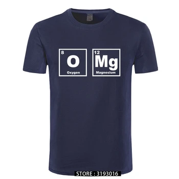 OMG Elementų Periodinės Lentelės Chemijos Mokslo Juokingi Marškinėliai Marškinėlius Vyrų Medvilnės trumpomis Rankovėmis T-shirt Viršuje Tees