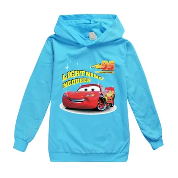 Nauja Vaikų Vaikai Mergina Palaidinukė Berniukui Kailis Long Sleeve T Shirts Pixar Automobilių Žaibas McQueen Blazing Greitį, Automobilius, Animacinių Filmų Hoodies