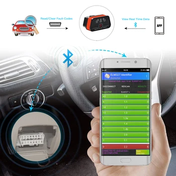 Vgate iCar2 ELM327 Bluetooth v2.1 automobilių Diagnostikos Auto Įrankis OBD2 OBD wifi Android/IOS Skaitytuvas iCar 2 Elm 327 odb2 Kodas skaitytojas