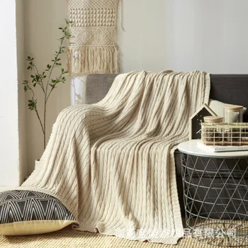 Odos draugiškas medvilnės megzti antklodė,Europos stiliaus sofos antklodė, biuro pietų pertrauka antklodė,Kūdikių priežiūros antklodė