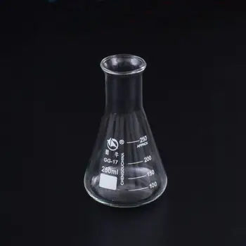 4PCS 50ml į 2000ml Trimito formos Stiklo Erlenmejerio Kolba stiklo kūginę kolbą Lab stiklo trikampis kolbą boro silikatinio stiklo, Pyrex