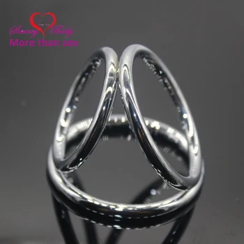 Nerūdijančio plieno Trys žiedai dizaino Penio Žiedas Sekso žaislais vyrams, Nedelsiant įdomus vyrų spermos gaidys žiedas, Pratęsti, Realistiškas Sekso produktas