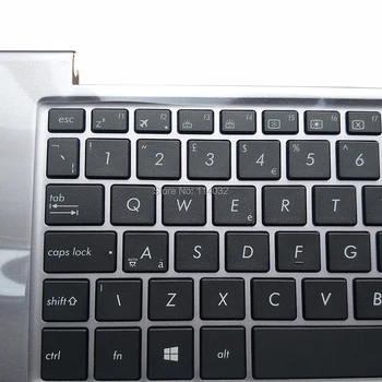 Pakeisti klaviatūros apšvietimu, skirtų ASUS zenbook UX303 UB UX303U UX303UA UX303UB UK black silver Palmrest padengti 64020 2BA 3631UK00
