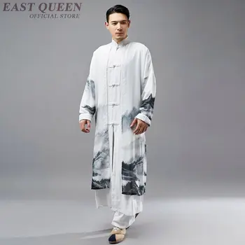 Tradicinės kinų suknelė vyrų tradicinės kinų kimono naujos tradicinės kinų drabužių vyrams rytų skraiste FF787