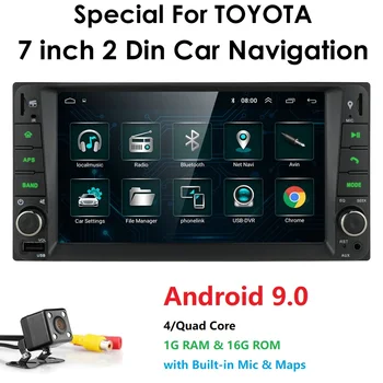 Android 9.0 Automobilių GPS WIFI BT SWC Stereo Radijo 4G JOKIŲ DVD Galvos Vienetas tinka TOYOTA Universal VIOS KARŪNA CAMRY HIACE PASKYRIMAS COROLLA RAV4