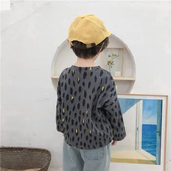 Kūdikių Berniukų, Mergaičių Marškinėliai 2019 Vaikams, Rūbai Vaikams Mergaitei marškinėlius Baby Boy Drabužius Bamblys Animacinių filmų Leopard Atspausdintas T-shirt Roupas