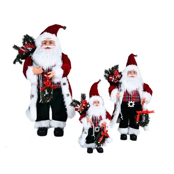 Kalėdų Dekoracijas 2021 High-end Modeliavimas Santa Claus Statulėlės Langą Scenos Dekoras Kūrybos Pliušinis Santa Claus Žaislas Papuošalai