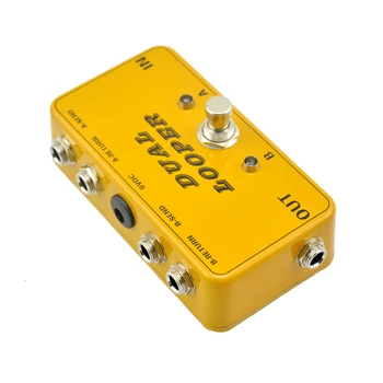 Naujas AB Looper Efektu Pedalas linijos Switcher tiesa apeiti elektrinės gitaros pedalas Orange kojinis jungiklis