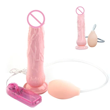 Vibracija, Neišliejant Dildo Squirting Vandens Realistiškas Penis Penis Vibratorius su Dildo siurbtukas Sekso Žaislai Moteris Masturbator