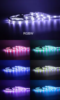 1 Roll Vandeniui 5M 12V LED Šviesos Juostelės 5050 RGB RGBW RGBWW Balta Šiltai balta Fita Diodų Juostos, LED Lempos, Namų, Atostogų Apdaila