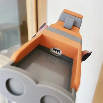 Už Airpods Pro 3D Animaciją Ginklą Žaislas Ausinių Atveju Airpods 1 2 3 Juokinga Pistoletas Belaidės Ausinės Padengti Įkrovimo Dėžutę