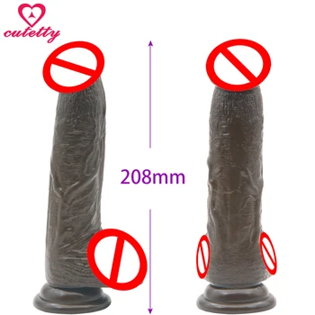 8.27 colių tikroviškas dildo netikras penis su siurbtuko sekso žaislai moterims, Kavos spalvos, didelis gaidys falą atžalų