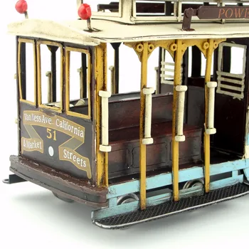 Senovinių amatų San Francisko tramvajai modelio apdailos baldus amatų namų/pub/kavinė apdaila arba gimtadienio dovana