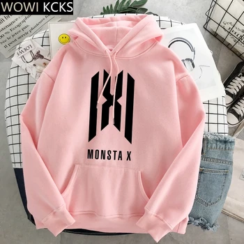 Monsta X Negabaritinių Puloveris Korėjos Stiliaus Hoodie Estetinės Palaidinukė Rudenį 2020 Drabužiai Moterims Ilgomis Rankovėmis Kpop Hoodies Streetwear