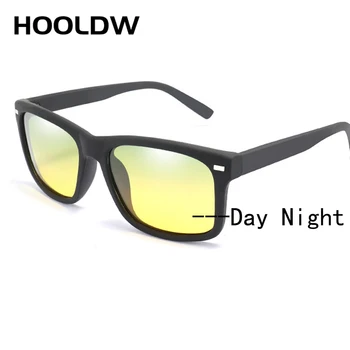 HOOLDW Vyrų Poliarizuoti Akiniai nuo saulės Photochromic Saulės akiniai Naktinio Matymo Akiniai Dieną Naktį Akiniai Anti-glare Vairavimo UV400 Akiniai