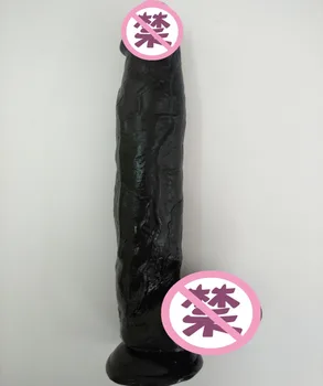 Didžiulis juodas Dildo realus 30x5.8cm didelis penis varpos imitatorius sekso vibratorius moterų masturbacija prietaiso silikono dėvėti suaugusiųjų žaislai