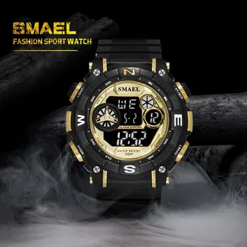 Skaitmeniniai Laikrodžiai Sporto Vandeniui SMAEL Žiūrėti S Šoko Montre Mens Kariniai Laikrodžiai Top Brand 1317 Vyrų Laikrodžiai Skaitmeninis LED