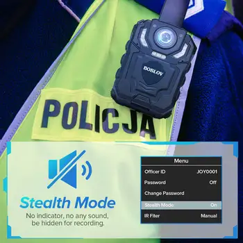 BOBLOV Kūno Kamera Nešiojami Policijos T5 HD 1296P DVR Vaizdo Apsaugos Kameros ir SPINDULIŲ Naktinio Matymo Dėvėti Mini Kameros